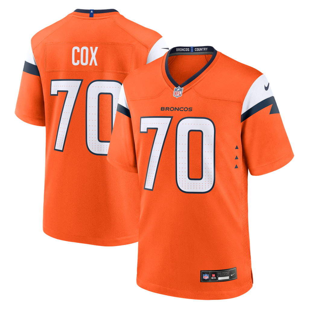 Marques Cox Denver Broncos Nike Team Game Official Jersey -  Orange