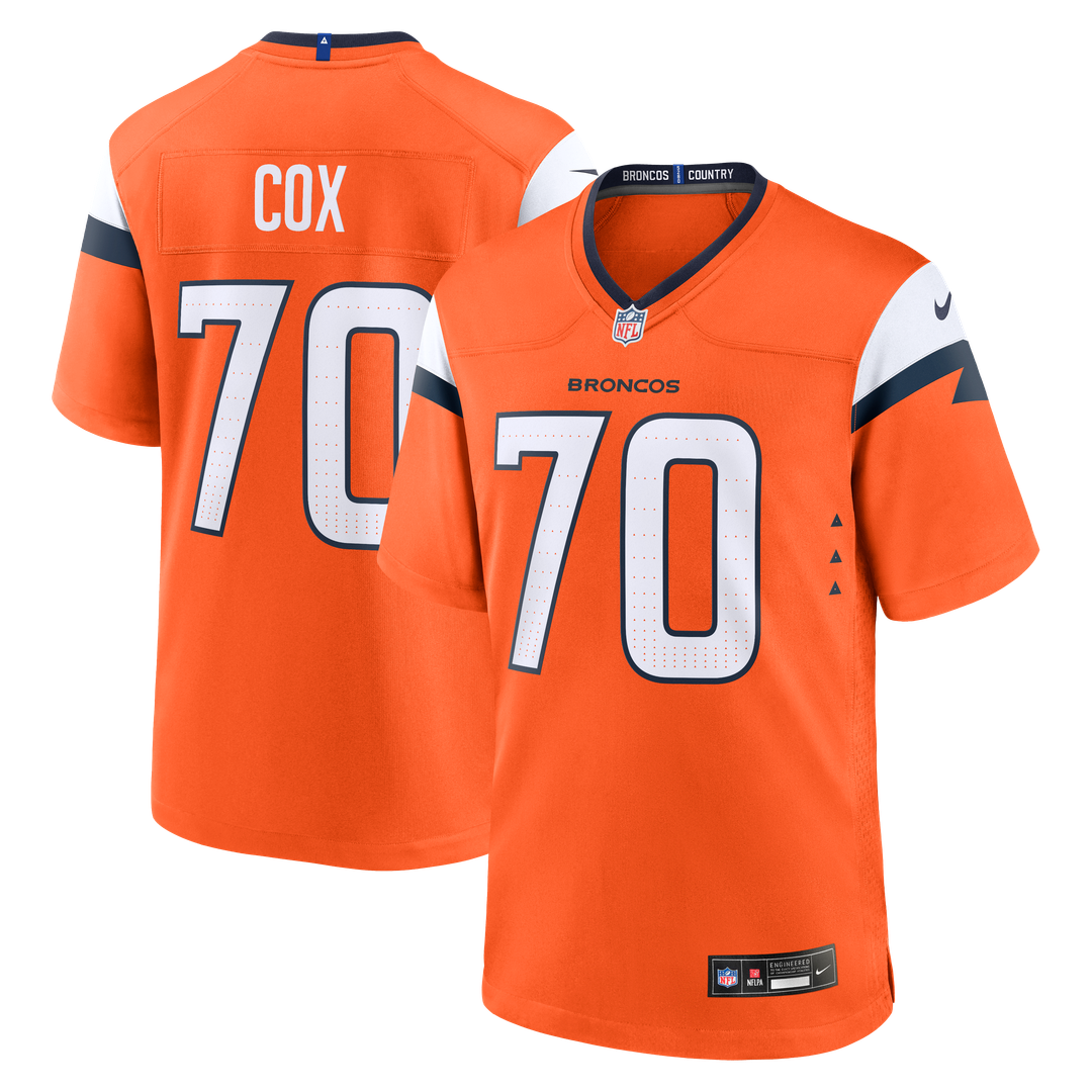 Marques Cox Denver Broncos Nike Team Game Official Jersey -  Orange