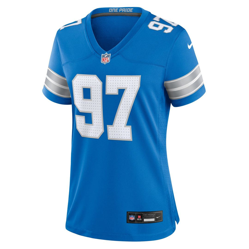Aidan Hutchinson Detroit Lions Nike Women's Game Official Jersey - Blue