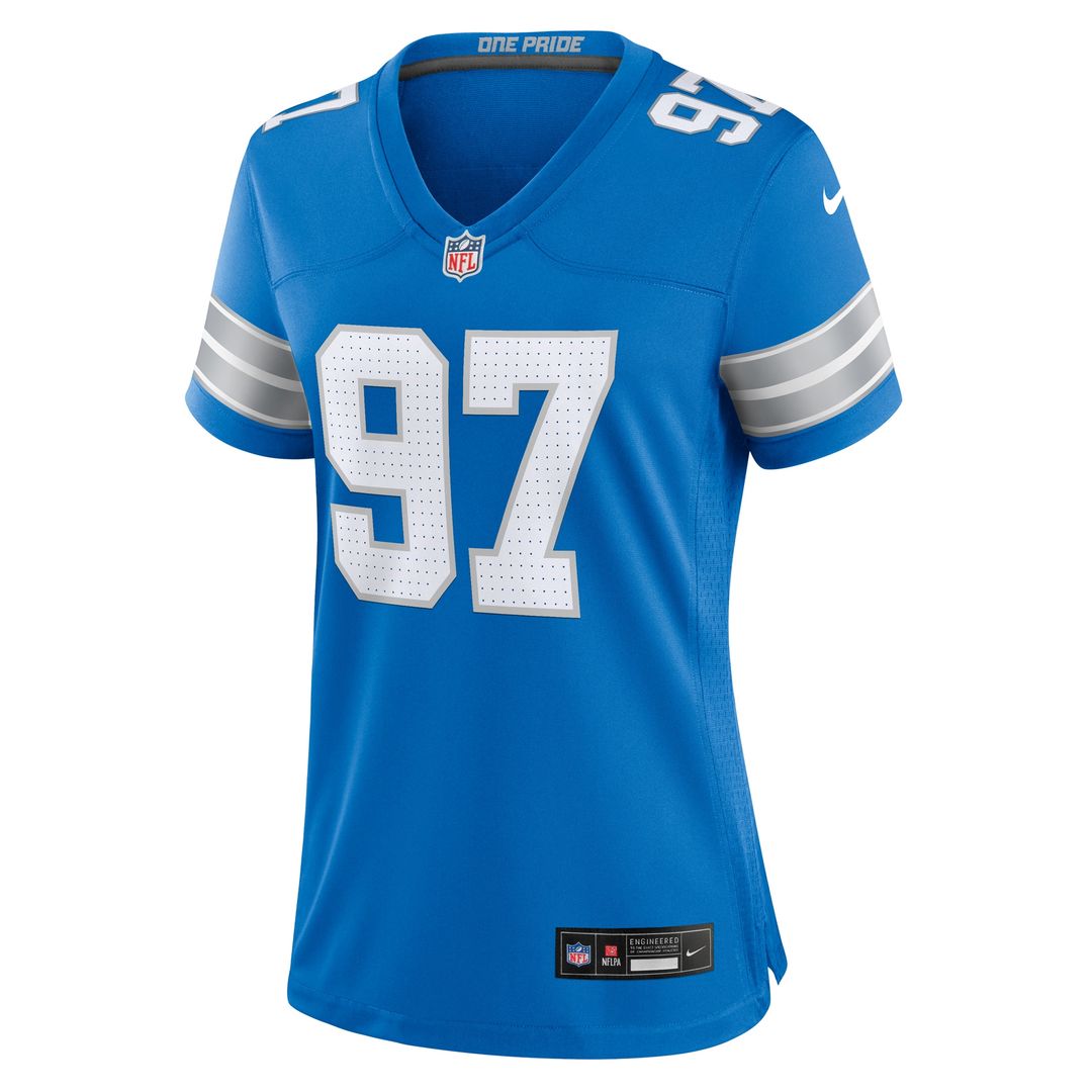 Aidan Hutchinson Detroit Lions Nike Women's Game Official Jersey - Blue