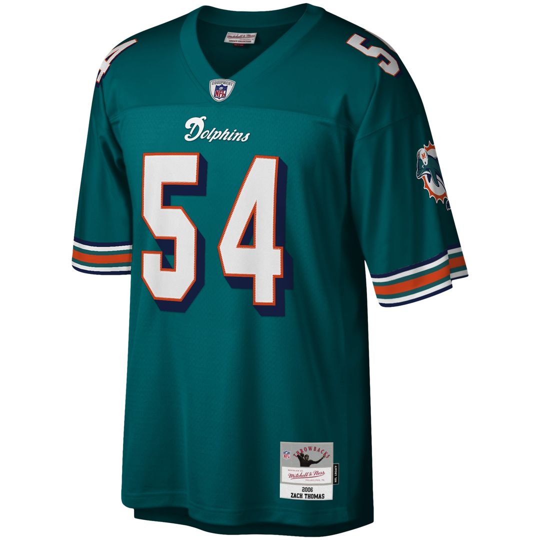 Zach Thomas Miami Dolphins Mitchell & Ness Legacy Replica Official Jersey - Aqua