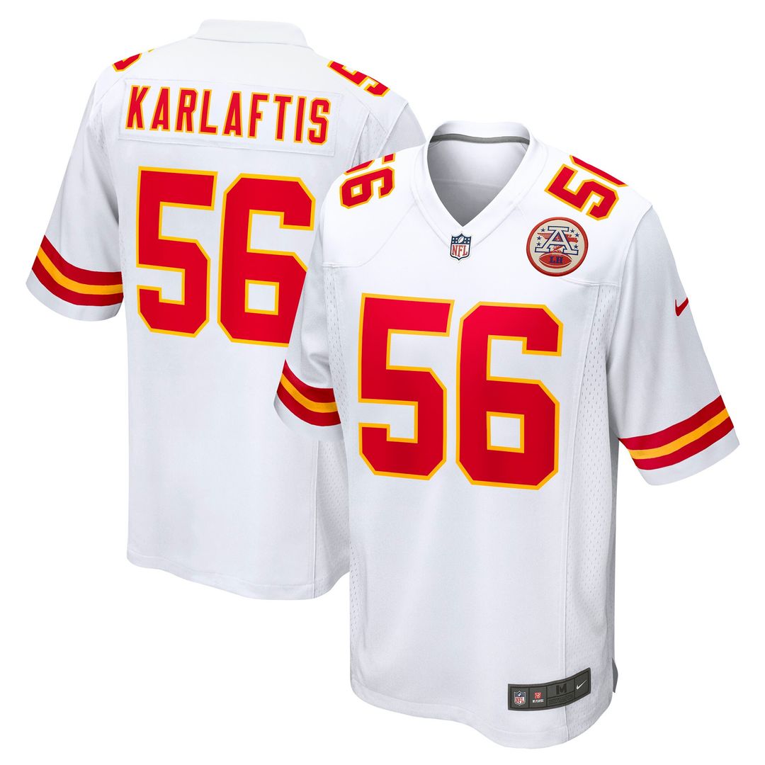 George Karlaftis Kansas City Chiefs Nike Away Game Player Official Jersey - White