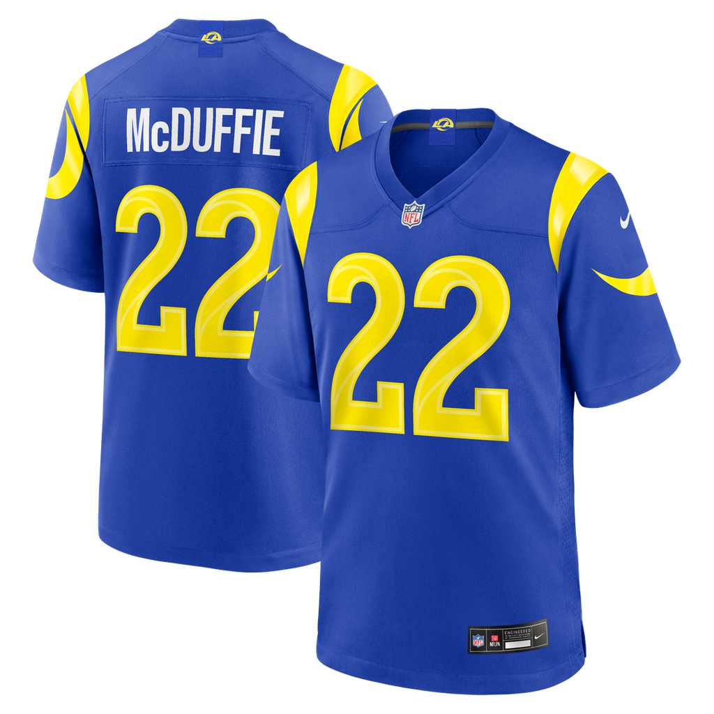 Trent McDuffie Los Angeles Rams Nike Team Game Player Official Jersey - Royal