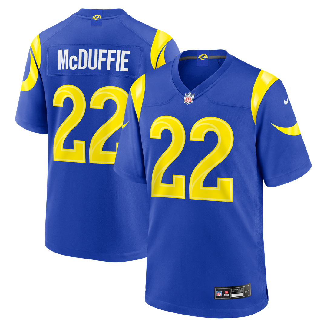 Trent McDuffie Los Angeles Rams Nike Team Game Player Official Jersey - Royal