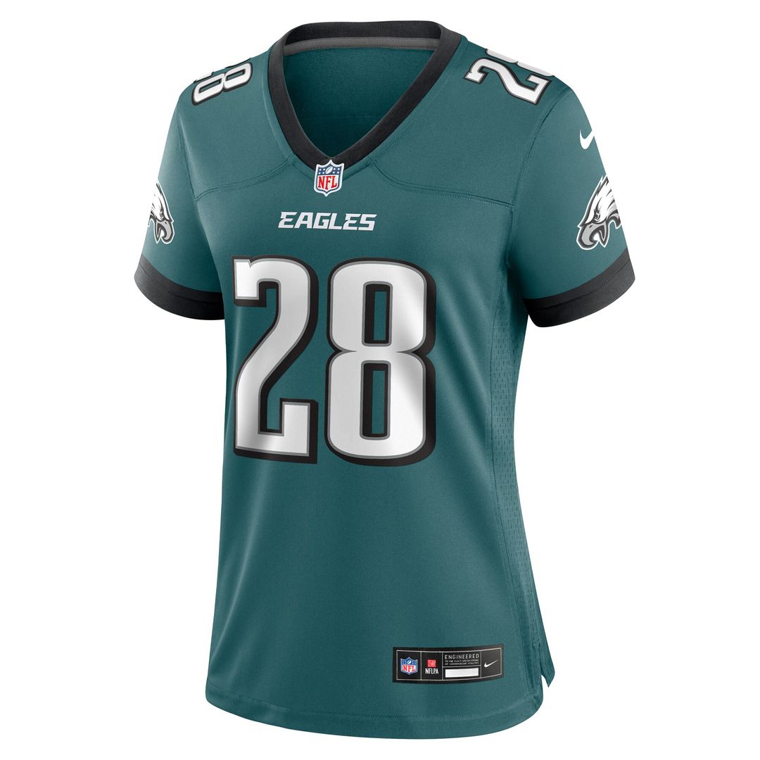 Will Shipley Philadelphia Eagles Nike Women's Team Game Official Jersey - Midnight Green