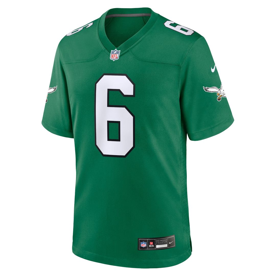 DeVonta Smith Philadelphia Eagles Nike Youth Game Official Jersey - Kelly Green