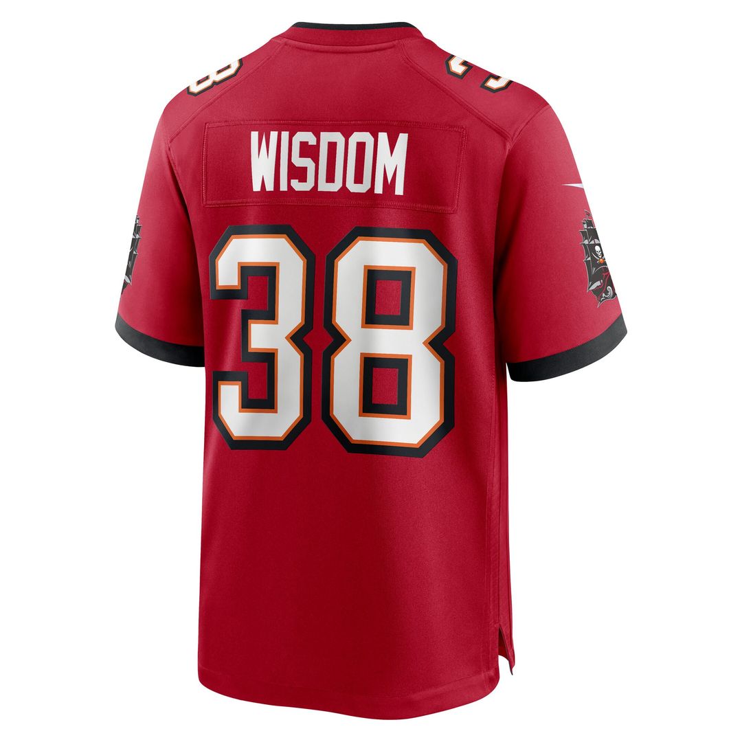 Rashad Wisdom Tampa Bay Buccaneers Nike Team Game Official Jersey -  Red
