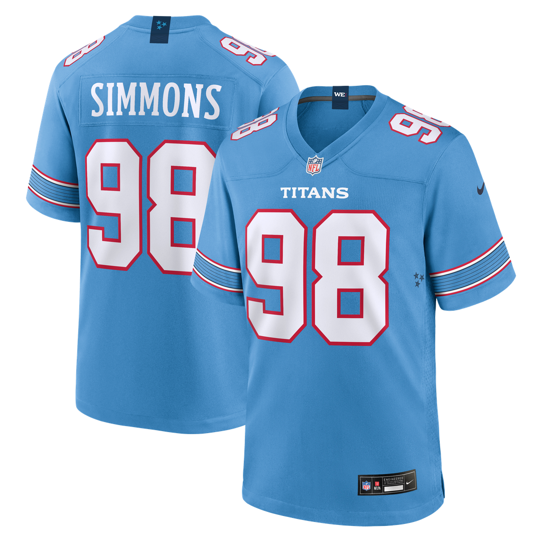 Jeffery Simmons Tennessee Titans Nike Game Jersey - Light Blue