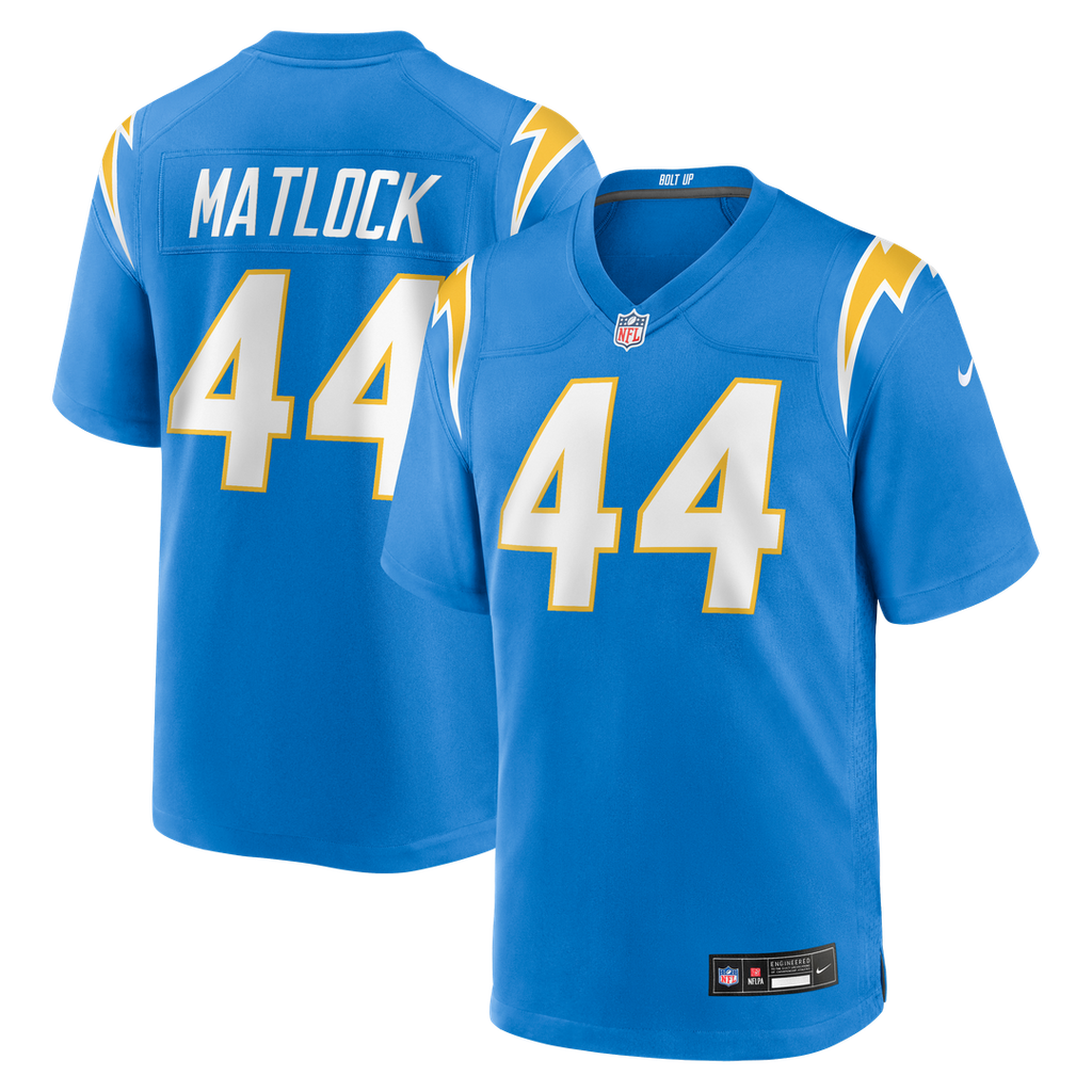 Scott Matlock Los Angeles Chargers Nike Team Game Official Jersey -  Powder Blue