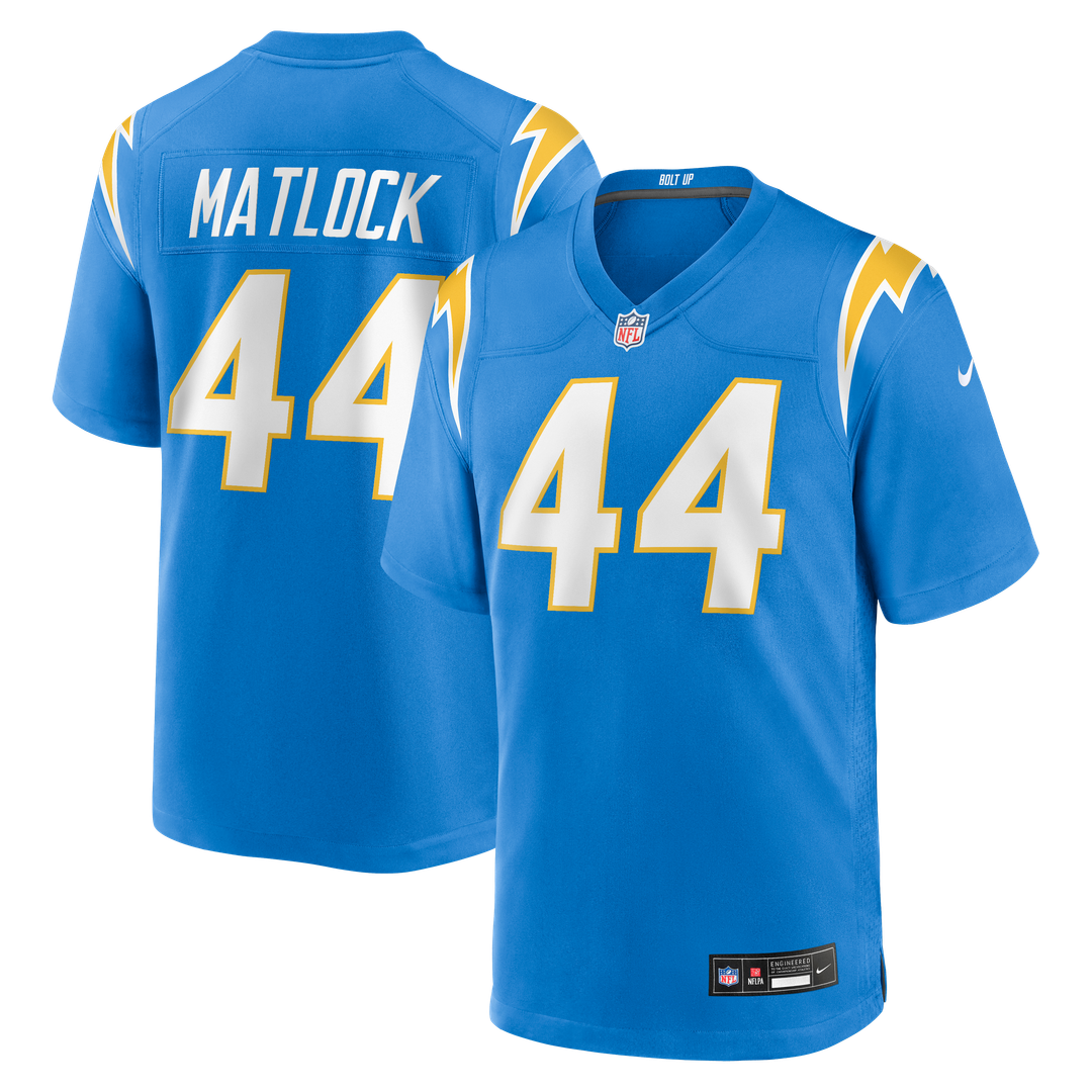 Scott Matlock Los Angeles Chargers Nike Team Game Official Jersey -  Powder Blue