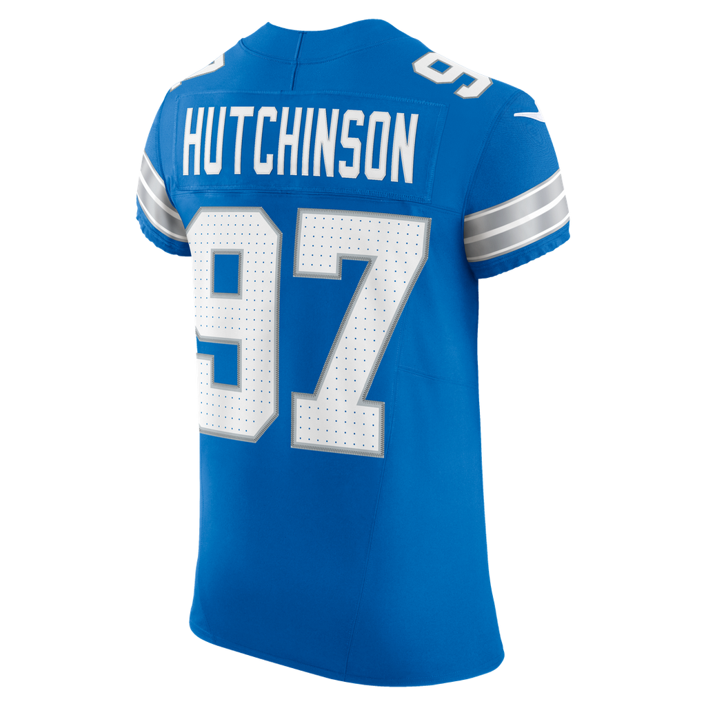 Aidan Hutchinson Detroit Lions Nike Alternate Vapor F.U.S.E. Elite Official Jersey - Black