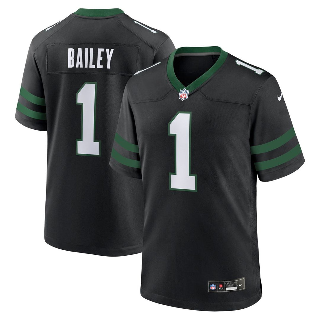 David Bailey New York Jets Nike Alternate Game Player Official Jersey - Legacy Black