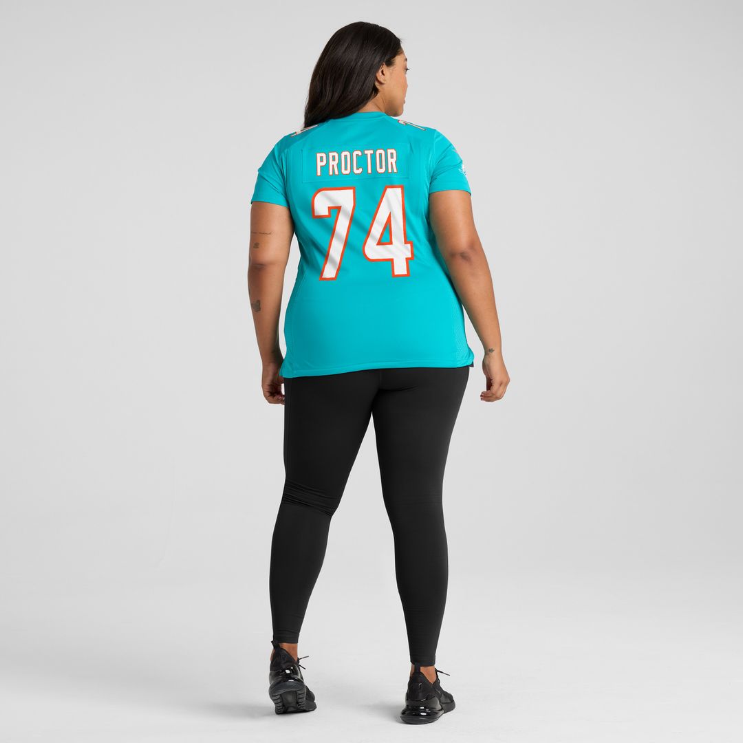 Kadyn Proctor Miami Dolphins Nike Women's Team Game Official Jersey - Aqua