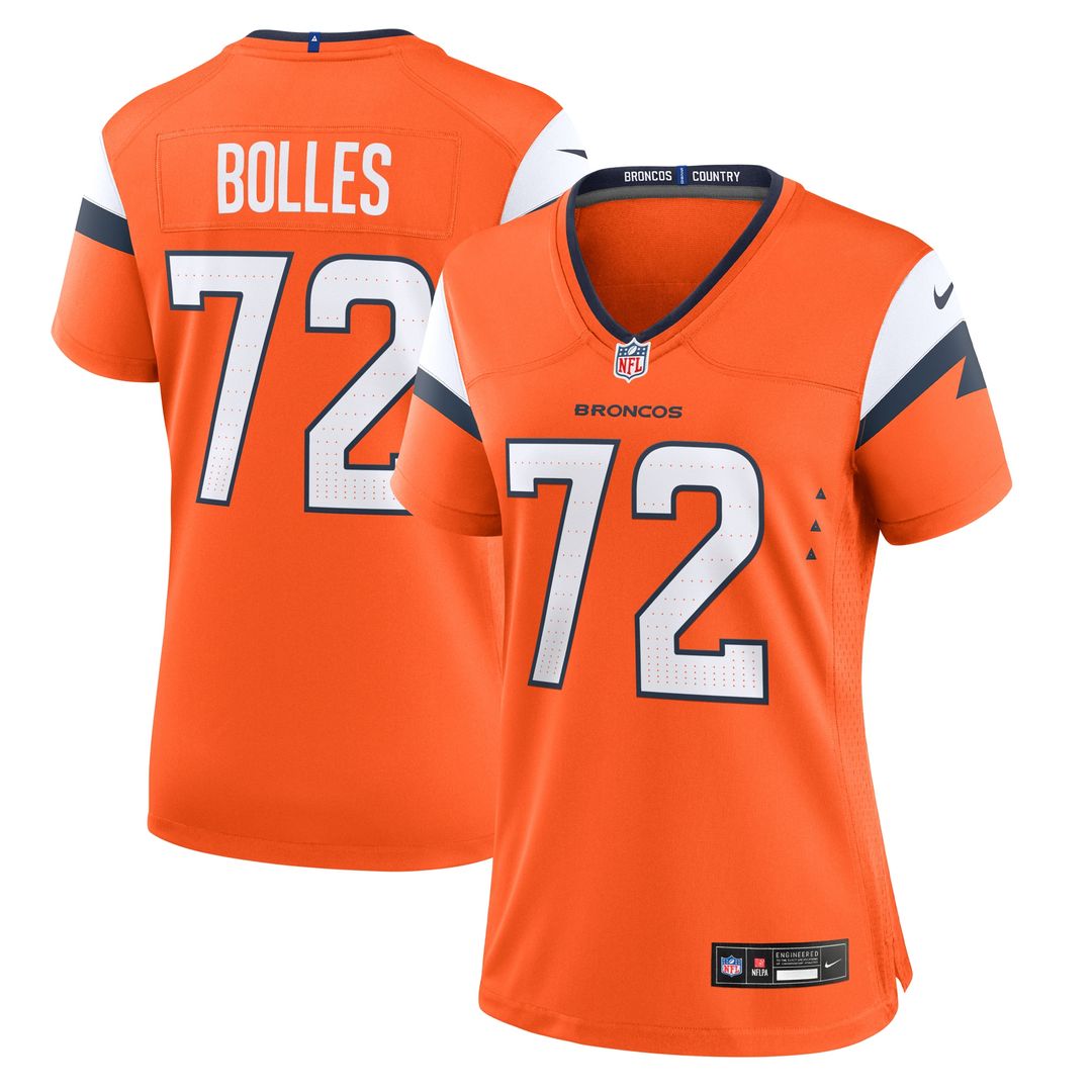 Garett Bolles Denver Broncos Nike Women's Team Game Official Jersey -  Orange