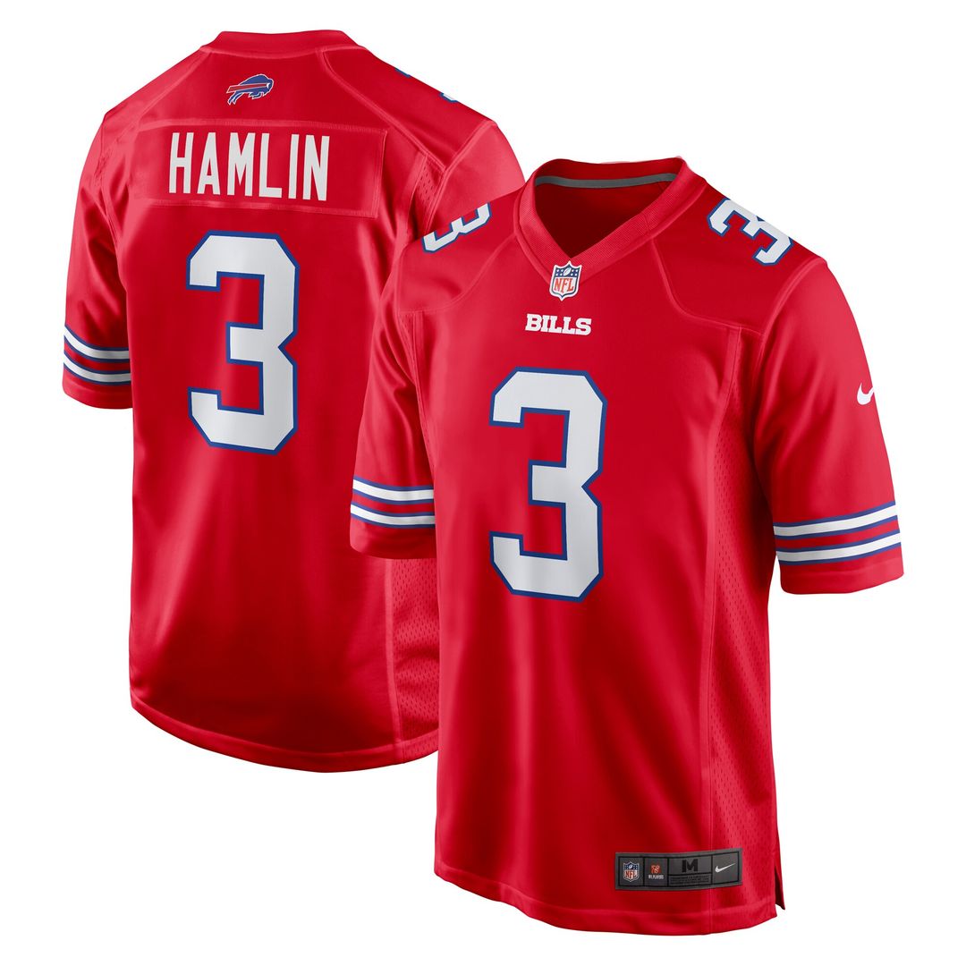 Damar Hamlin Buffalo Bills Nike Alternate Game Official Jersey - Red