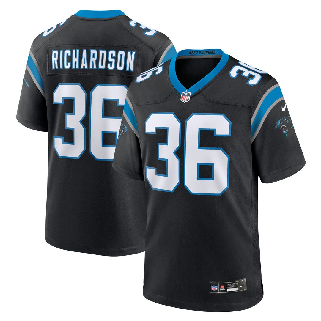 Demani Richardson Carolina Panthers Nike Team Game Jersey - Black