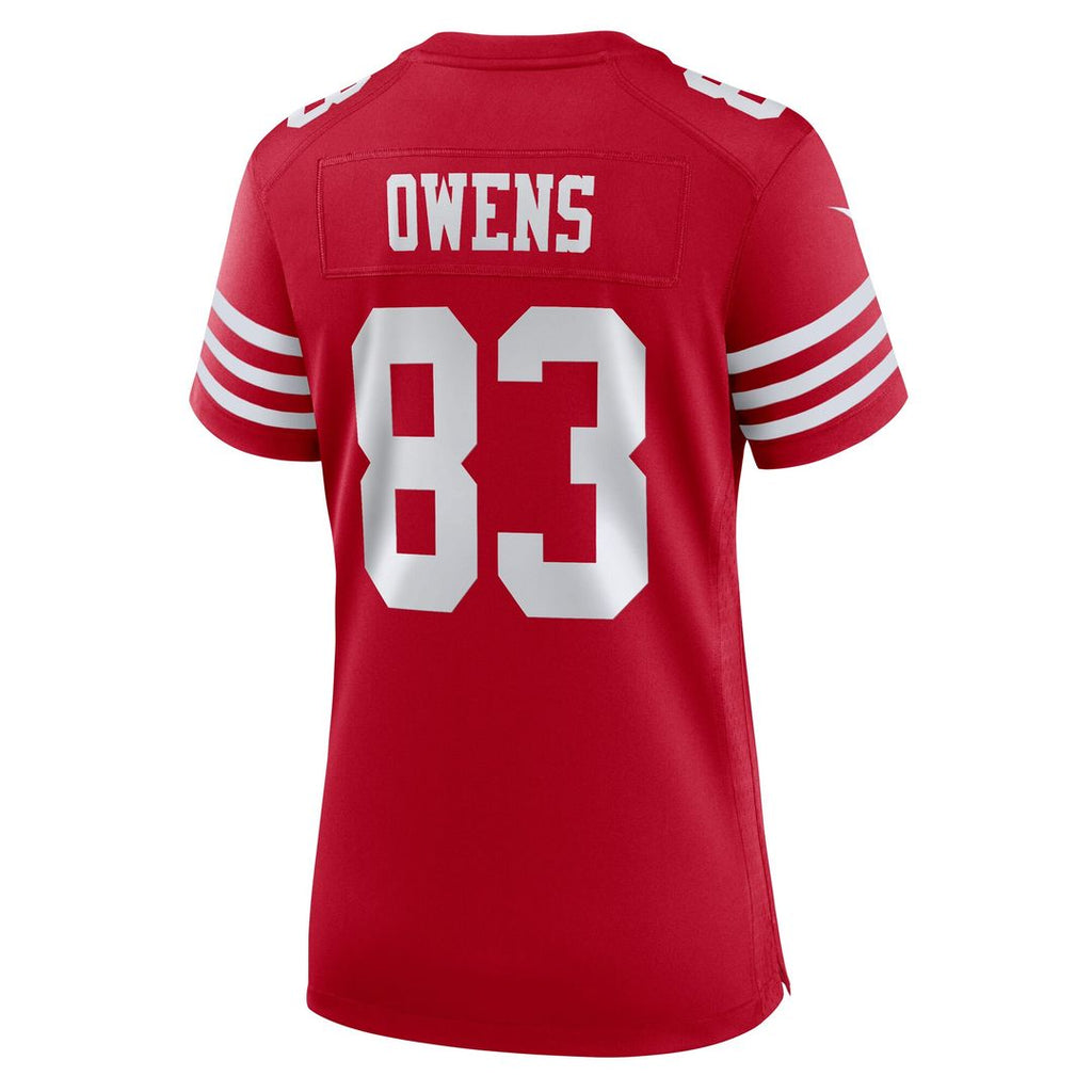Terique Owens San Francisco 49ers Nike Women's Team Game Jersey - Scarlet