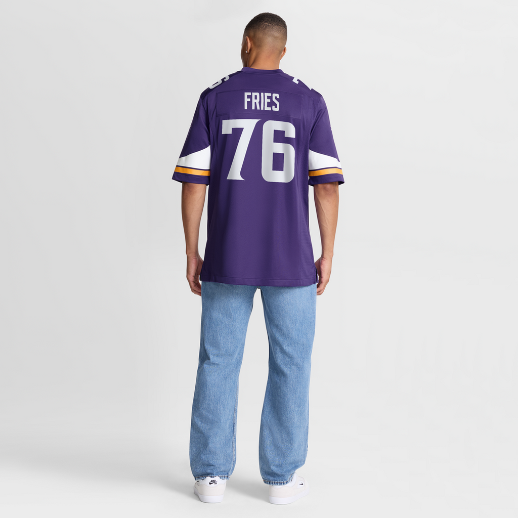 Will Fries Minnesota Vikings Nike Team Game Official Jersey -  Purple