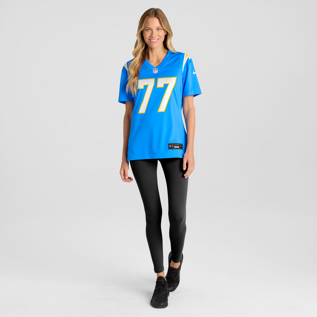 Travis Burke Los Angeles Chargers Nike Women's Team Game Jersey - Powder Blue