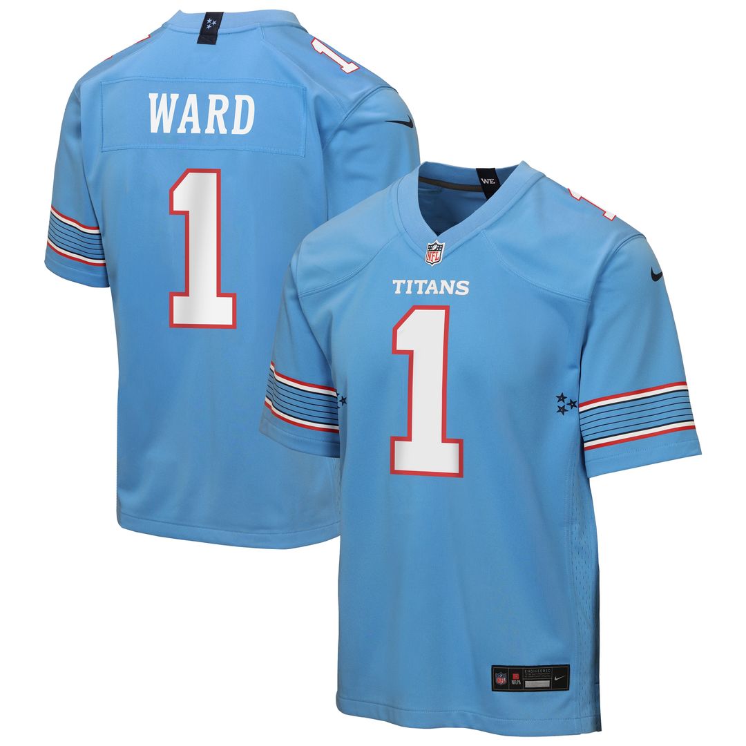 Cameron Ward Tennessee Titans Nike Youth Game Official Jersey - Light Blue