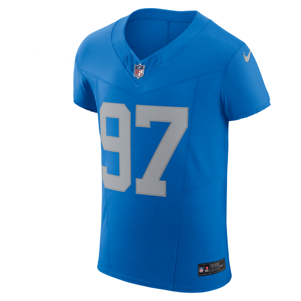 Aidan Hutchinson Detroit Lions Nike Alternate Vapor F.U.S.E. Elite Official Jersey - Blue
