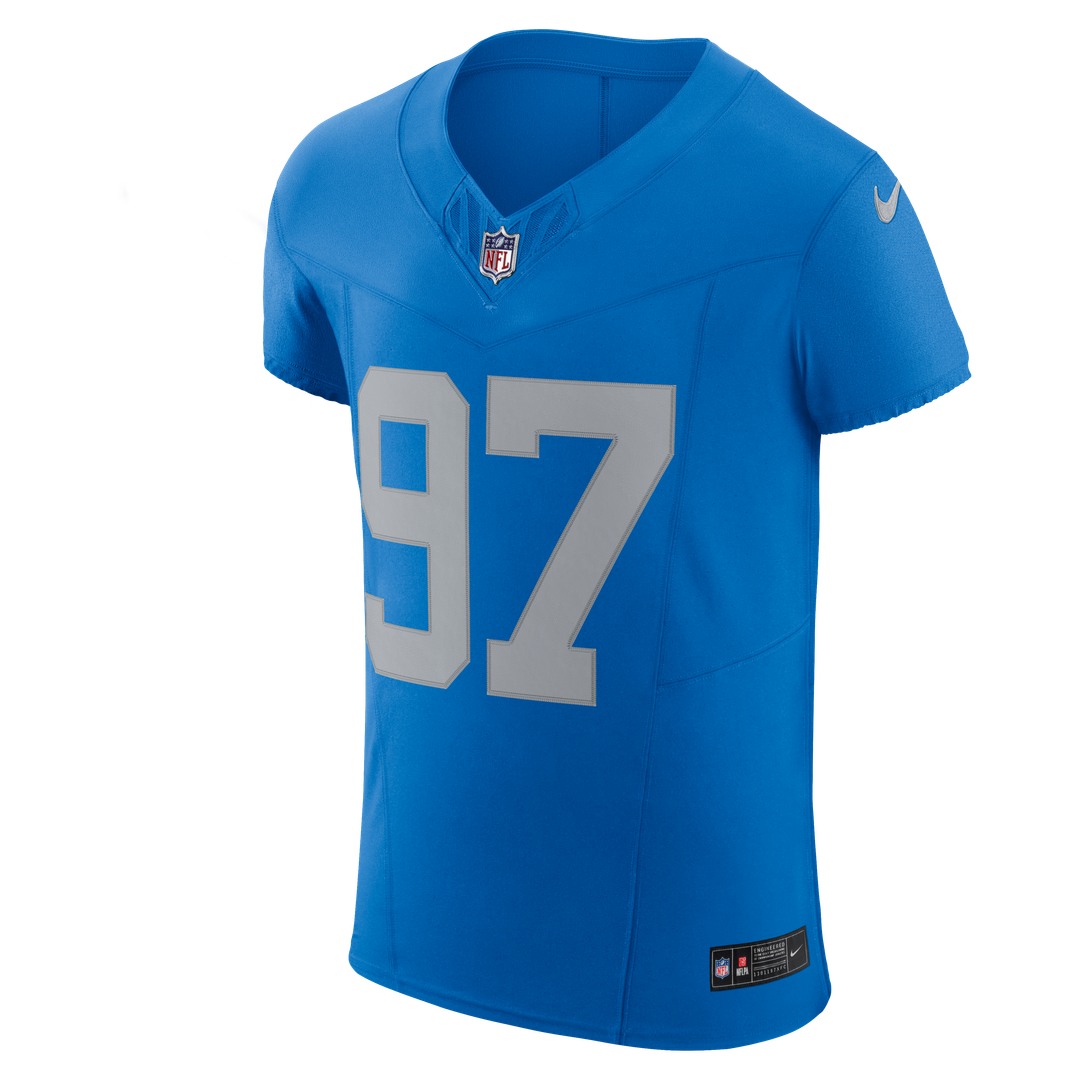 Aidan Hutchinson Detroit Lions Nike Alternate Vapor F.U.S.E. Elite Official Jersey - Blue