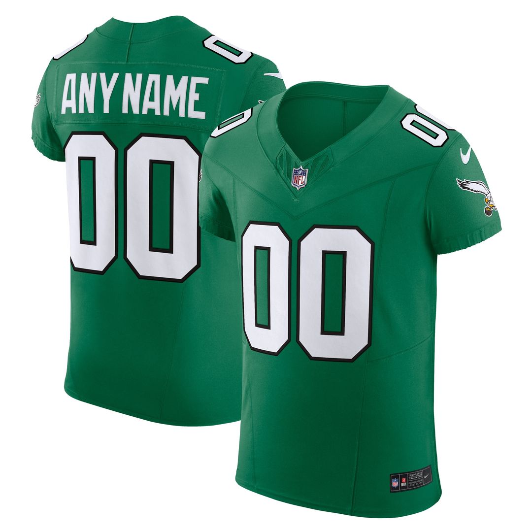 Philadelphia Eagles Nike Alternate Vapor F.U.S.E. Elite Custom Jersey - Black