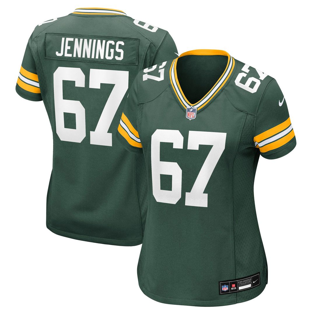 Donovan Jennings Green Bay Packers Nike Women's Team Game Official Jersey -  Green