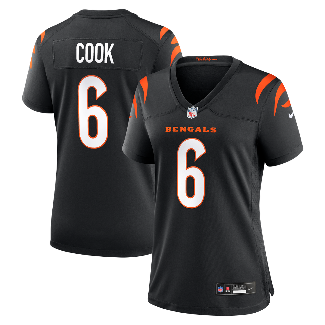 Bryan Cook Cincinnati Bengals Nike Women's Team Game Official Jersey -  Black
