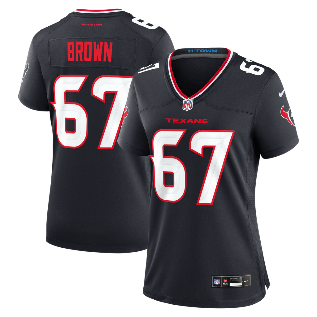 Evan Brown Houston Texans Nike Women's Team Game Jersey - Navy