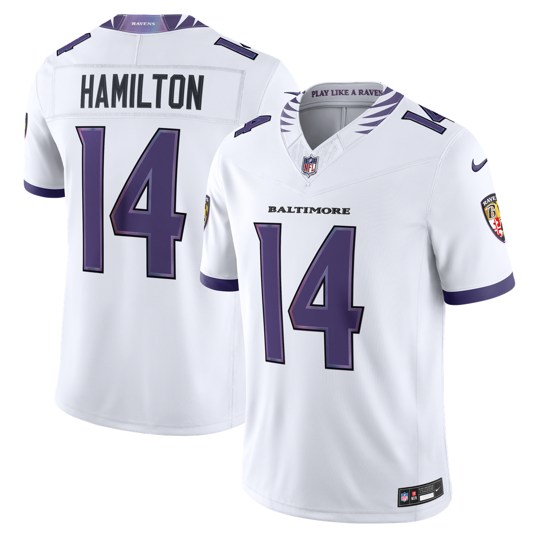 Kyle Hamilton Baltimore Ravens Nike Vapor F.U.S.E. Stitched Limited Official Jersey - White