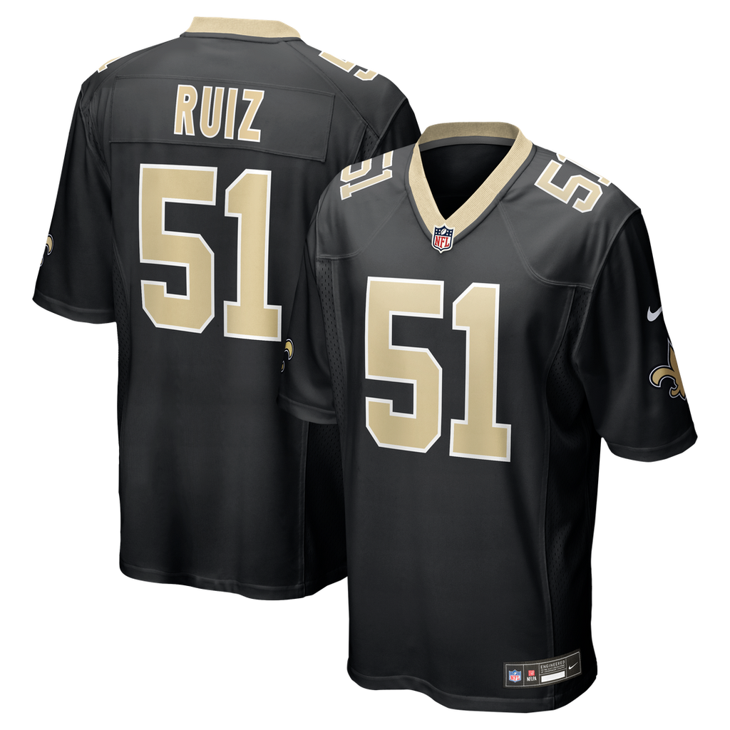 Cesar Ruiz New Orleans Saints Nike Player Game Official Jersey - Black