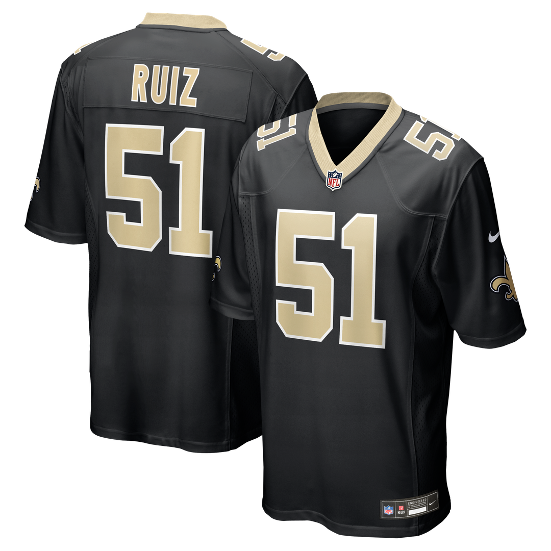 Cesar Ruiz New Orleans Saints Nike Player Game Official Jersey - Black