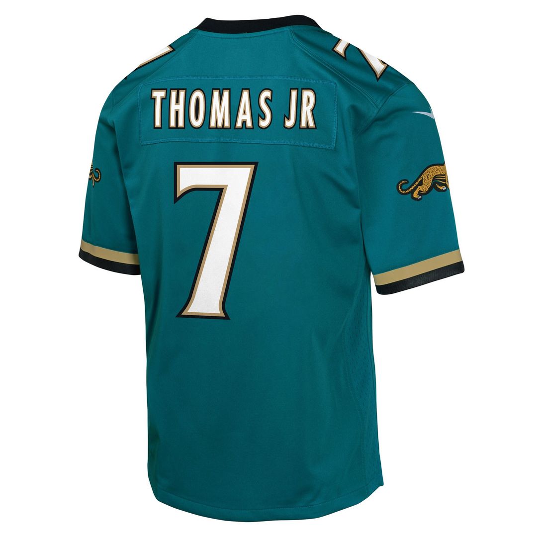 Brian Thomas Jr. Jacksonville Jaguars Nike Youth Alternate 2 Prowler Throwback Game Official Jersey - Teal