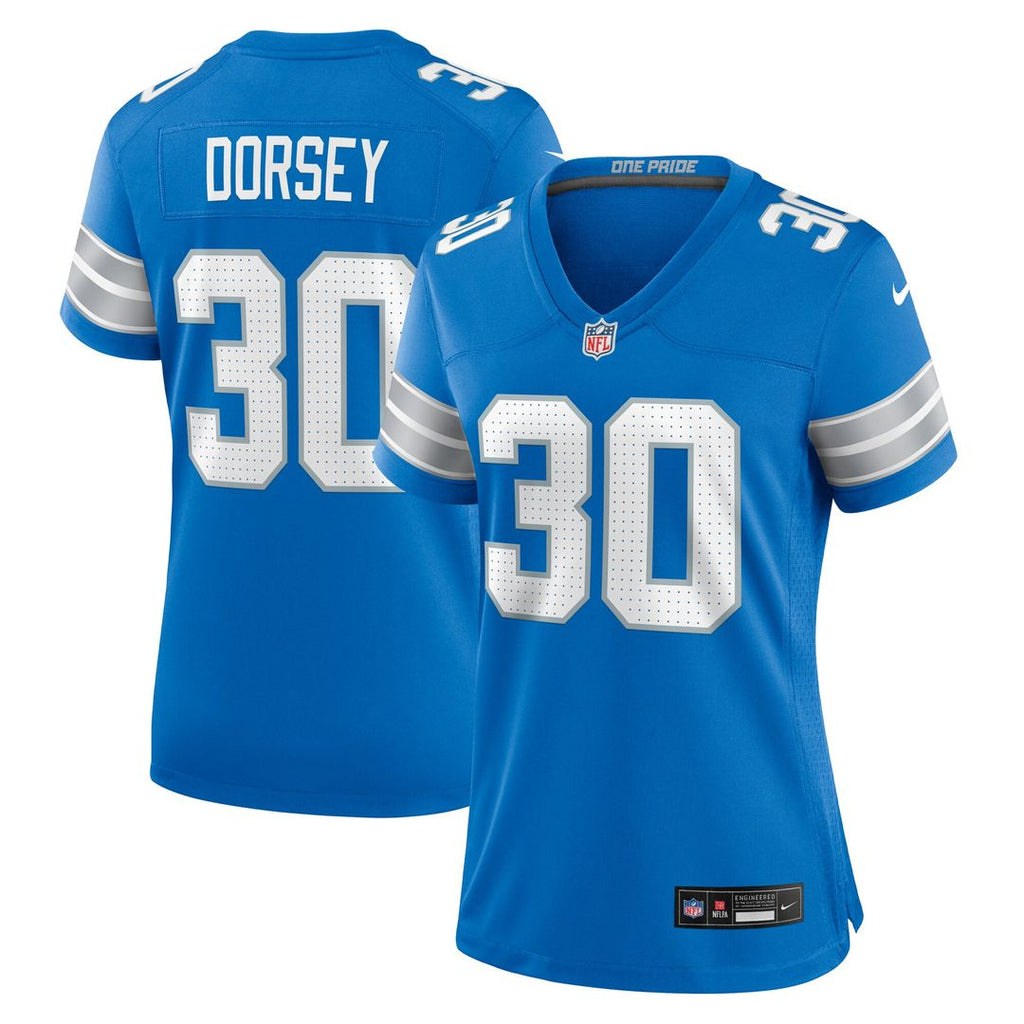 Khalil Dorsey Detroit Lions Nike Women's Team Game Jersey - Blue