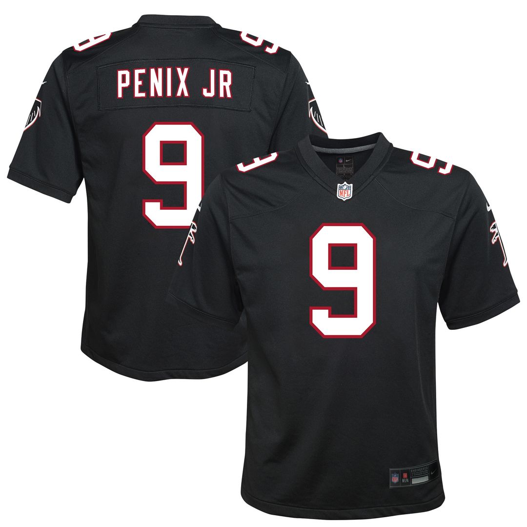 Michael Penix Jr. Atlanta Falcons Nike Youth Alternate Game Official Jersey - Black