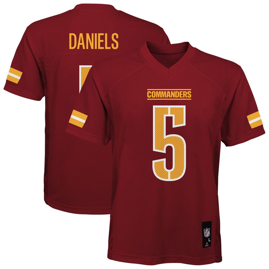 Jayden Daniels Washington Commanders Youth Replica Player Official Jersey - Burgundy