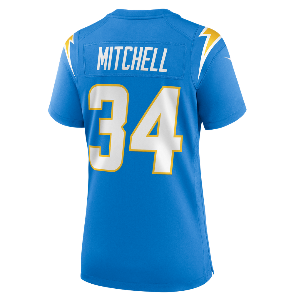 Keaton Mitchell Los Angeles Chargers Nike Women's Team Game Jersey - Powder Blue