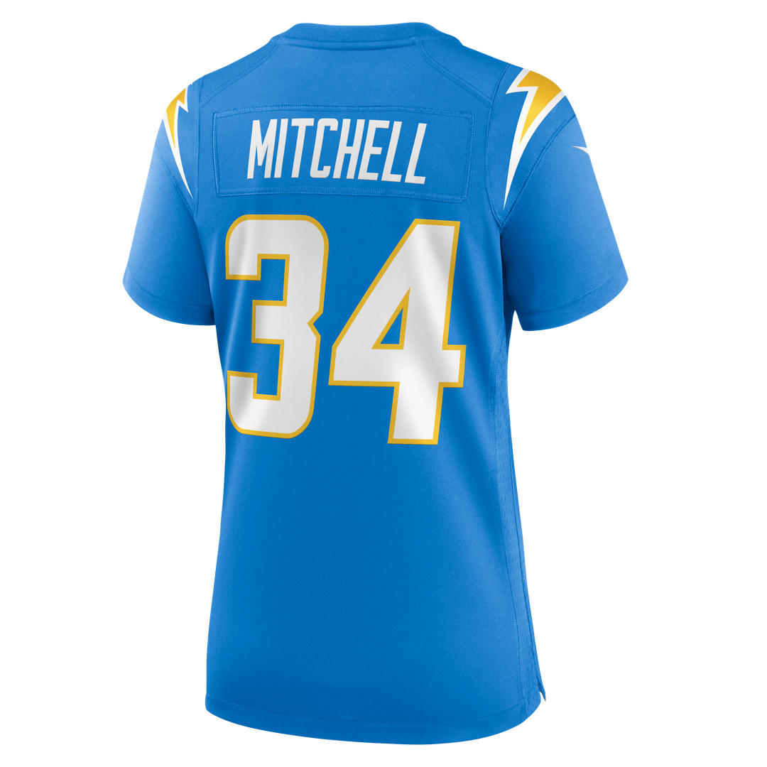 Keaton Mitchell Los Angeles Chargers Nike Women's Team Game Jersey - Powder Blue