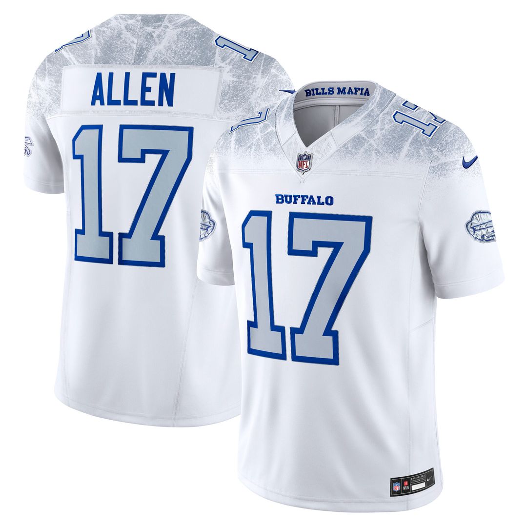 Josh Allen Buffalo Bills Nike 2025 Rivalries Collection Stitched Limited Official Jersey - White