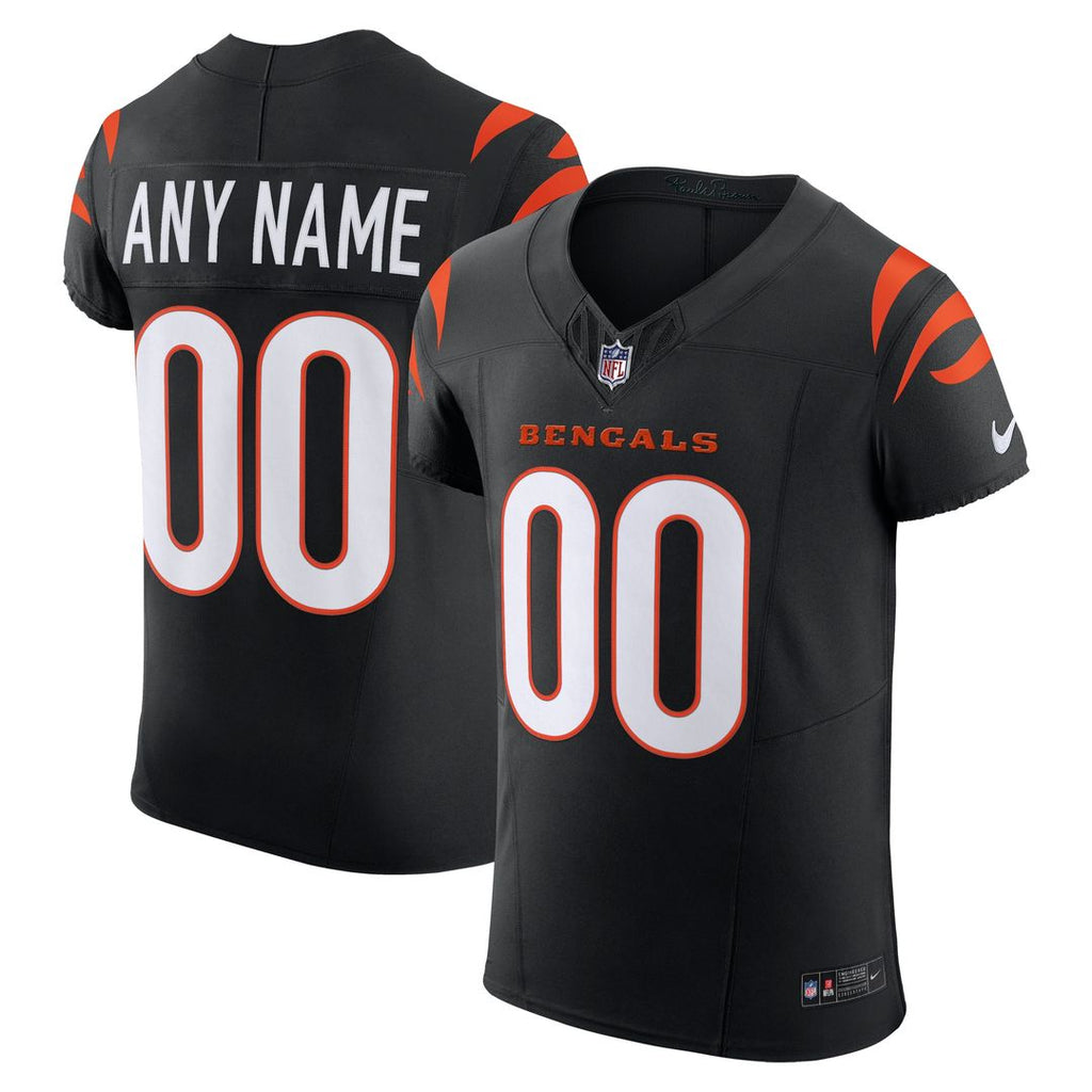 Cincinnati Bengals Nike Team Vapor F.U.S.E. Elite Custom Official Jersey -  Black