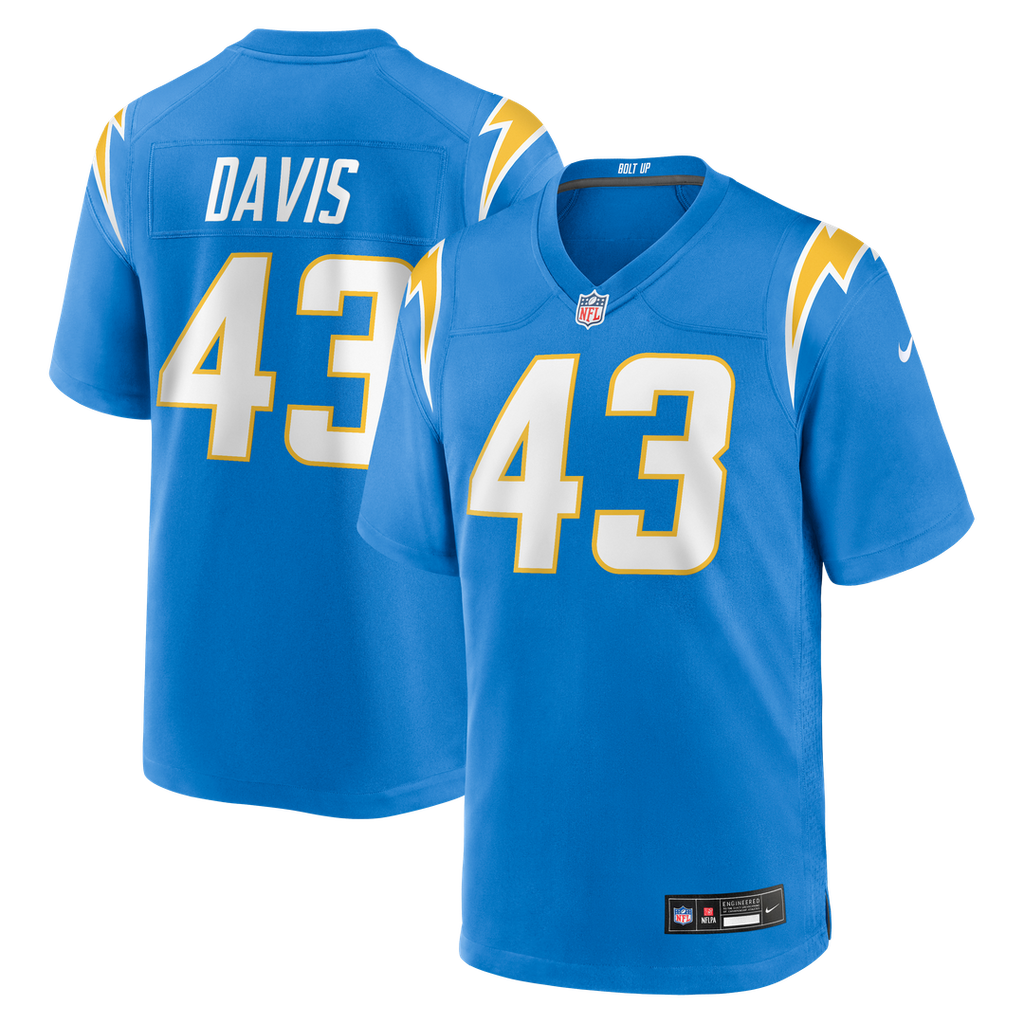 Michael Davis Los Angeles Chargers Nike Game Official Jersey - Powder Blue