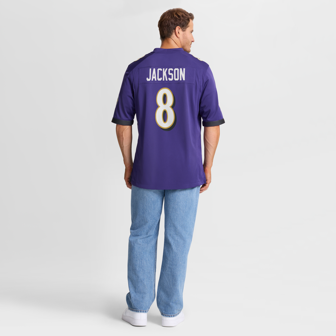 Lamar Jackson Baltimore Ravens Nike Game Official Jersey - Purple
