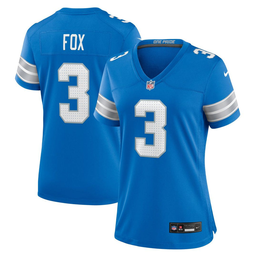 Jack Fox Detroit Lions Nike Women's Team Game Jersey - Blue