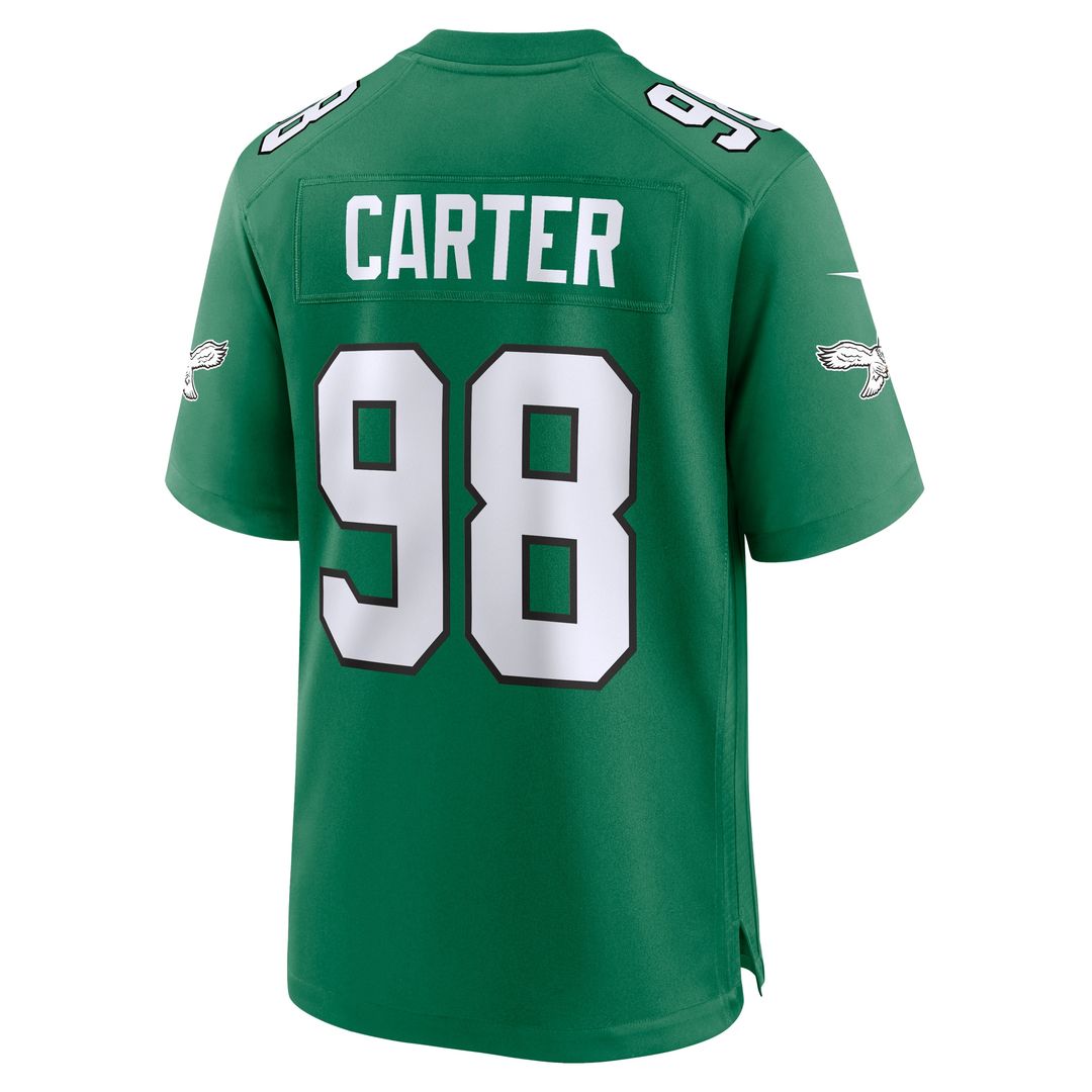 Jalen Carter Philadelphia Eagles Nike Alternate Game Official Jersey - Kelly Green