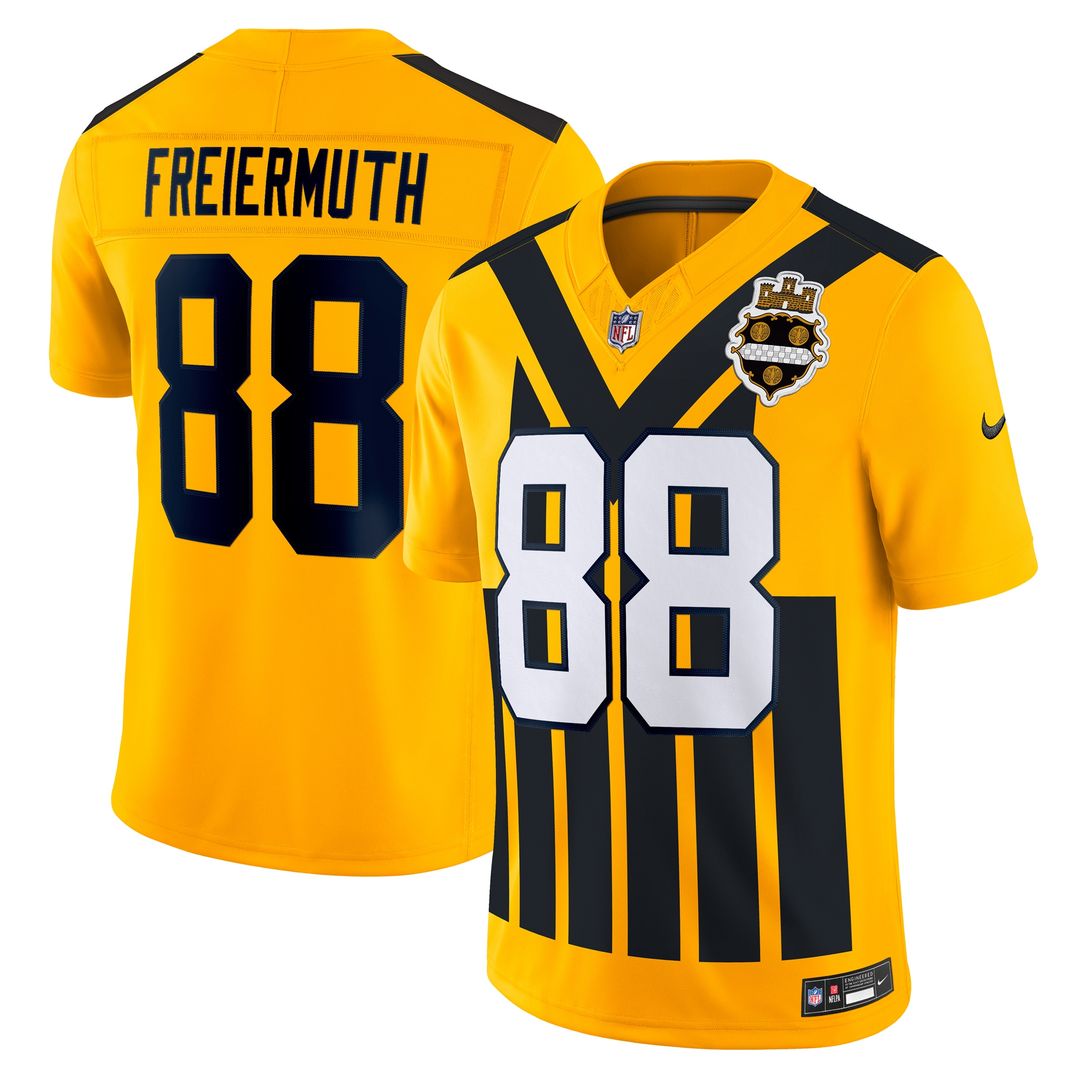 Pat Freiermuth Pittsburgh Steelers Nike Alternate Vapor F.U.S.E. Limited Official Jersey - Gold