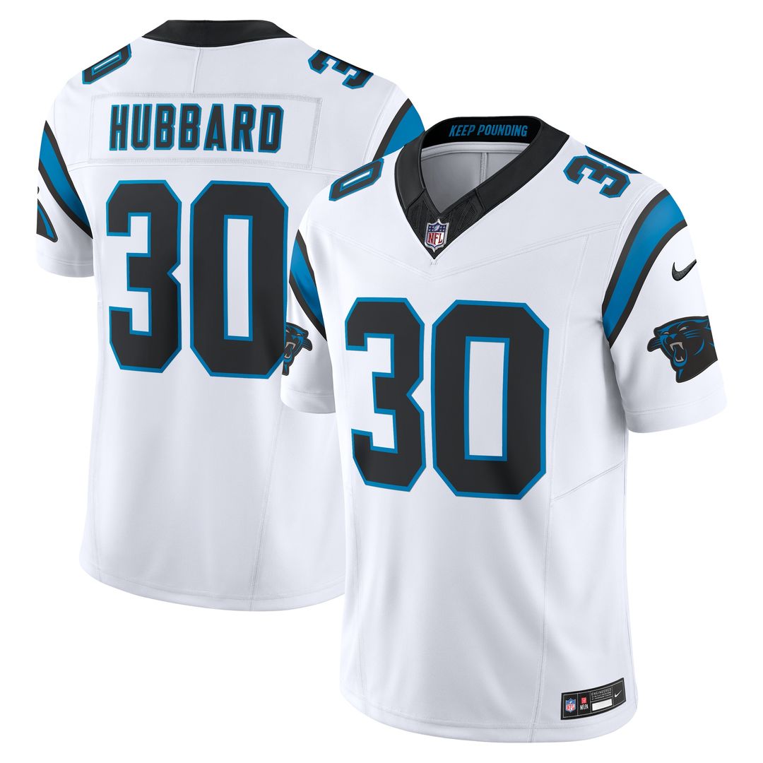 Chuba Hubbard Carolina Panthers Nike  Vapor F.U.S.E. Limited Official Jersey - White