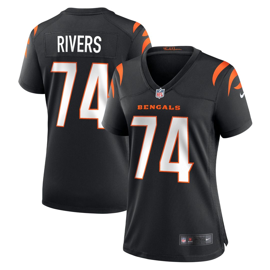 Jalen Rivers Cincinnati Bengals Nike Women's Team Game Jersey - Black