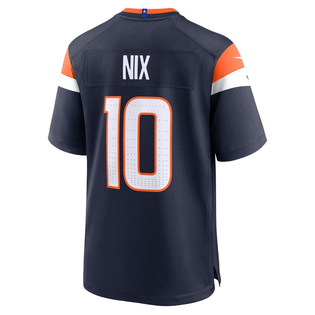 Bo Nix Denver Broncos Nike Alternate Game Jersey - Navy