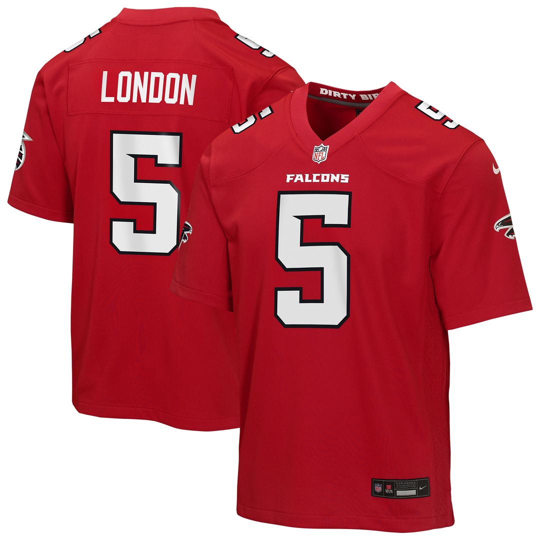 Drake London Atlanta Falcons Nike Youth Game Official Jersey - Red